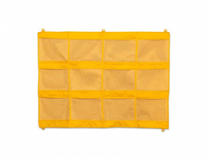 Hängeorganizer mit 12 Taschen, 105 x 80 cm, gelb 