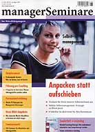 Zeitschrift: ms 68/2003 - Selbstmanagement