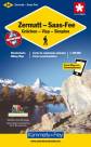 Zermatt - Saas-Fee Grächen, Visp, Simplon. Wanderkarte. Valrando, Walliser Wanderwege. Unterkunft u. Verpflegung, Autobuslinien mit Haltestellen, Index. GPS tauglich. Waterproof. 1 : 60.000