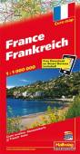 Frankreich; France; Francia - mit Free Download on Smartphone Hallwag Straßenkarte 1:1.000.000