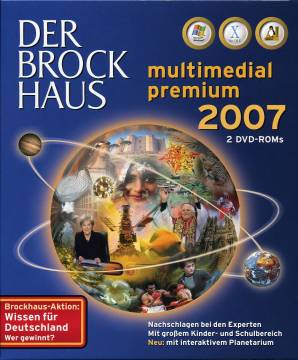 Der Brockhaus multimedial premium 2007 2 DVD-ROMs (für Windows, Mac OS X und Linux)  Nachschlagen bei den Experten 
Mit großem Kinder- und Schulbereich
Neu: mit interaktivem Planetarium 

Brockhaus-Aktion: 
Wissen für Deutschland 
Wer gewinnt?