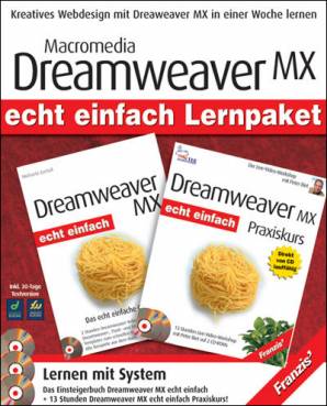 Macromedia Dreamweaver MX echt einfach - Lernpaket Lernen mit System
Das Einsteigerbuch Dreamweaver MX echt einfach + 13 Stunden Dreamweaver echt einfach Praxiskurs!