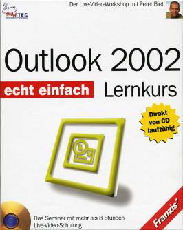 Outlook 2002 Lernkurs Der Live-Video-Workshop mit Peter Biet

Direkt von CD lauffähig 

Das Seminar mit mehr als 8 Stunden Live-Video-Schulung