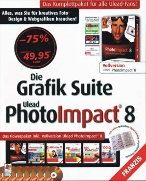 Die Grafik Suite Ulead PhotoImpact 8 Das Komplettpaket für alle Ulead-Fans! Alles, was Sie für kreatives Foto-Design & Webgrafiken brauchen!