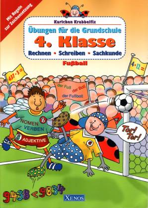 Karlchen Krabbelfix - Übungen für die Grundschule 4. Klasse - Fußball mit Regeln zur Zeichensetzung