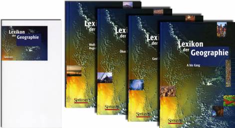 Lexikon der Geographie Buch- und CD-ROM-Ausgabe Gesamtausgabe in 4 Bänden und auf 1 CD-ROM