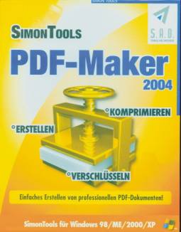 SimonTools PDF Maker 2004 Einfaches Erstellen von professionellen PDF-Dokumenten! Simon Tools für Windows 98/ME/2000/XP
komprimieren - erstellen - verschlüsseln