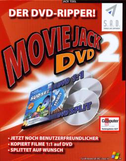 MovieJack DVD 2 Der DVD-Ripper! Jetzt noch benutzerfreundlicher
Kopiert Filme 1:1 auf DVD
Splittet auf Wunsch