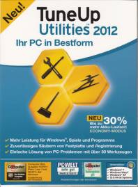 TuneUp Utilities 2012 Ihr PC in Bestform Mehr Leistung für Windows , Spiele und Programme 
Zuverlässiges Säubern von Festplatte und Registrierung 
Einfache Lösung von PC-Problemen mit über 30 Werkzeugen
