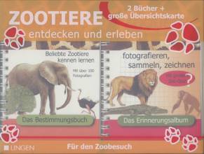 Zootiere entdecken und erleben 2 Bücher + große Übersichtskarte Für den Zoobesuch