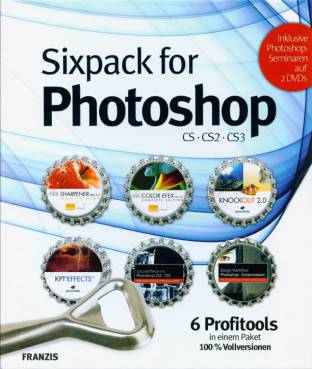 Sixpack for Photoshop  CS-CS2-CS3 6 Profitools in einem Paket
100% Vollversionen