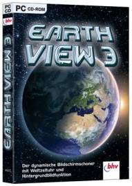 Earth View 3 Der Dynamische Bildschirmschoner mit Weltzeituhr und Hintergrundbildfunktion PC-CD-ROM