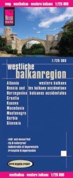 Landkarte Westliche Balkanregion (1:725.000) Albania, Bosnia and Herzegovina, Croatia, Kosovo, Macedonia, Montenegro, Serbia, Slovenia reiß- und wasserfest