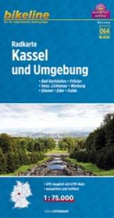 Kassel und Umgebung - Radkarte 1:75.000 Bad Karlshafen – Fritzlar – Hess. Lichtenau – Warburg – Diemel – Eder – Fulda Stadtpläne, Karte