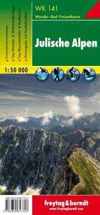 Freytag & Berndt Wander-, Rad- und Freizeitkarte Julische Alpen Ortsregister mit Postleitzahlen, Radwander + Mountainbikerouten. 1 : 50.000