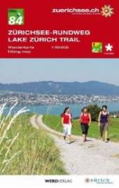 Zürichsee-Rundweg, Wanderkarte / Lake Zürich Trail Wanderkarte / Hiking map 1:50.000
