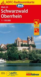 ADFC-Radtourenkarte Blatt 24: Schwarzwald / Oberrhein Maßstab 1:150.000 12. Auflage 2016