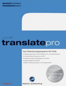 translate pro französisch Das neue Übersetzungsprogramm für Profis