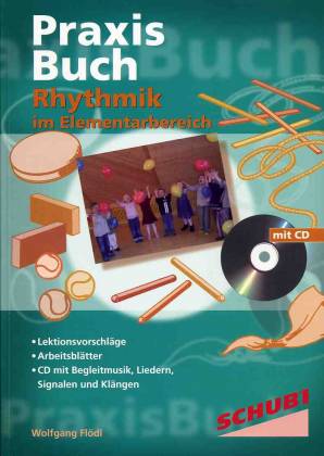 Praxis Buch Rhythmik im Elementarbereich  - Lektionsvorschläge
- Arbeitsblätter
- CD mit Begleitmusik, Liedern, Signalen und Klängen