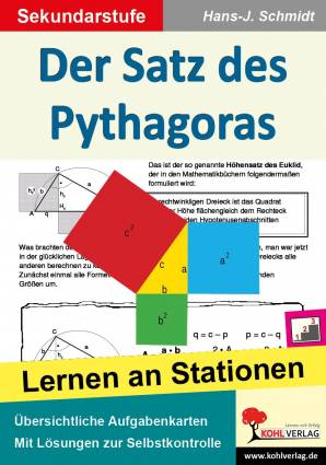 Der Satz des Pythagoras - Lernen an Stationen   Übersichtliche Aufgabenkarten

Mit Lösungen zur Selbstkontrolle