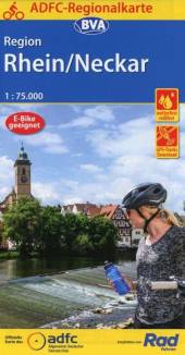 Region Rhein/Neckar 1:75.000 ADFC-Regionalkarte  7., überarb. Aufl.