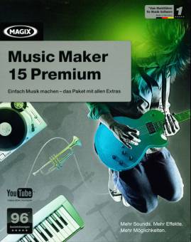 MAGIX Music Maker 15 Premium Einfach Musik Machen - das Paket mit allen Extras Mehr Sounds, mehr Effekte, mehr Möglichkeiten