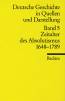 Deutsche Geschichte in Quellen und Darstellung, Band 5: Zeitalter des Absolutismus 1648 - 1789 - 