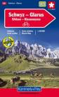 Velokarte 12: Schwyz - Glarus - Sihlsee, Klausenpass. In Zus.-Arb. m. d. Verkehrs-Club der Schweiz VCS. GPS. Neu mit Index
