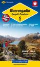 Oberengadin; Engiadin'Ota - Bergell, Puschlav. Wanderkarte. Unterkunft und Verpflegung, Autobuslinien mit Haltestellen, Index. GPS-tauglich. 25 Meter Höhenkurven. Waterproof. 1 : 60.000