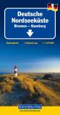 Deutsche Nordseek&uuml;ste 1 : 275.000 mit touristischen Informationen und Index: Bremen - Hamburg (K&uuml;mmerly+Frey Reisekarten)