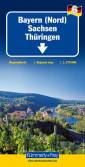 Bayern Nord, Sachsen, Th&uuml;ringen, Dresden 1:275 000 mit touristischen Informationen und Ortsindex