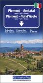 Piemont - Aostatal Regionalkarte Italien Nr. 1: Aosta-Turin-Savona , Massstab 1:200000 (K&uuml;mmerly+Frey Reisekarten)