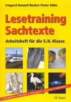 Lesetraining Sachtexte. Arbeitsheft f&uuml;r die 5./6. Klasse