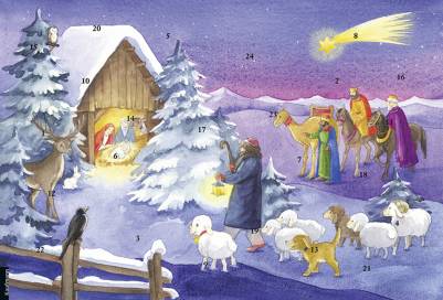 Rica erlebt die Heilige Nacht   - Ein Text-Türchen-Adventskalender mit der Weihnachtsgeschichte