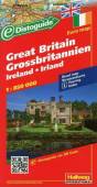 Hallwag Straßenkarte: Grossbritannien, Irland; Great Britain, Ireland; Grande-Bretagne, Irlande, Gran Bretagna, Irlanda - Maßstab 1:850.000