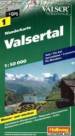 Hallwag Wanderkarte 01 Valsertal 1:50.000 - Wasser- und reißfest. GPS. Vals, Piz Aul, Zervreilasee, Lumnezia, Piz Mundaun. Wanderkarte. 1 : 50.000