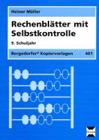 Rechenblätter mit Selbstkontrolle - 9. Schuljahr