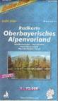 Radkarte: Oberbayerisches Alpenvorland - Pfaffenwinkel, Isarwinkel, Fünf-Seen-Land, Werdenfelser Land