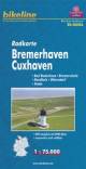 Radkarte Bremerhaven Cuxhaven 1:75.000 - Bad Bederkesa - Bremervörde - Nordholz - Otterndorf - Stade