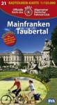 ADFC-Radtourenkarte 21: Mainfranken / Taubertal 1 : 150.000 - Plus Begleitheft: Radfernwege - Bahn - Bett & Bike