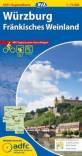 Würzburg - Fränkisches Weinland - Mit Tagestouren-Vorschlägen. Wetterfest, reißfest. GPS-Tracks. Offizielle Karte d. Allgemeinen Deutschen Fahrrad-Club. 1 : 75.000