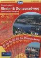 Eurovelo 6: Rhein- und Donauradweg / Basel - Budapest - SET - Von Basel bis Budapest. Mit Übernachtungsbetrieben. Wetterfest, reißfest. GPS-Tracks. 1 : 100.000, 7 Blatt