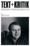 Text+Kritik. Wilhelm Genazino - Zeitschrift für Literatur, Heft 162, April 2004