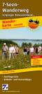 PublicPress Wanderkarte: 7-Seen-Wanderweg Leipziger Neuseenland, 16 Teilktn., 104 km - Maßstab 1:25.000