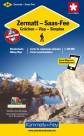 Zermatt - Saas-Fee - Grächen, Visp, Simplon. Wanderkarte. Valrando, Walliser Wanderwege. Unterkunft u. Verpflegung, Autobuslinien mit Haltestellen, Index. GPS tauglich. Waterproof. 1 : 60.000