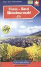 Velokarte Elsass / Basel / Südschwarzwald - Alsace - Bâle - Forêt-Noire
