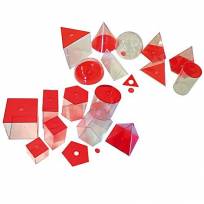 Geometrische Körper, transparent (rot) groß - 