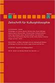 Zeitschrift für Kulturphilosophie Heft 2015 / 1+2 