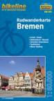 Radwanderkarte Bremen - Achim – Brake – Delmenhorst – Bassum – Osterholz-Scharmbeck – Teufelsmoor – Weser-Radweg