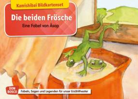Die beiden Frösche - Eine Fabel von Äsop. Kamishibai Bildkartenset